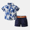 Boy's Coconut Fashion Beach Wind Short Sleeve Set